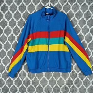 LEGO x Target Jacket Mens Large Blue Red Yellow Full Zip Colorblock Retro Style